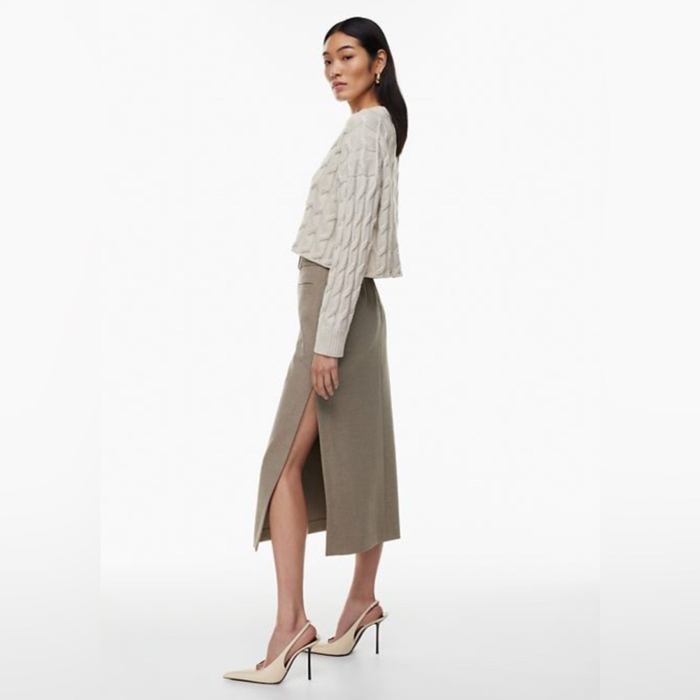 Aritzia Babaton Talent Pencil Skirt Heather Modern Taupe